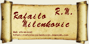 Rafailo Milenković vizit kartica